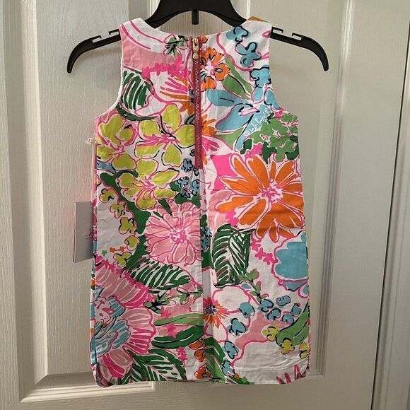 Lilly Pulitzer for Target Nosie Posey Floral Shift Dress Girls Size XS 4-5 NWT - Picture 7 of 10